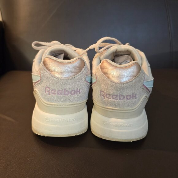 Reebok cream and blue retro comfy sneakers - Picture 3 of 5